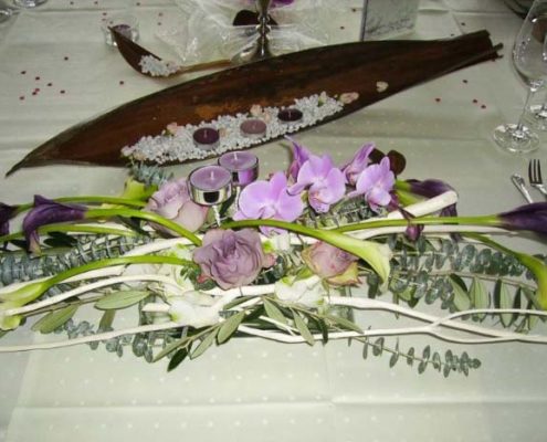 Blumenschmuck für ddie Festtafel